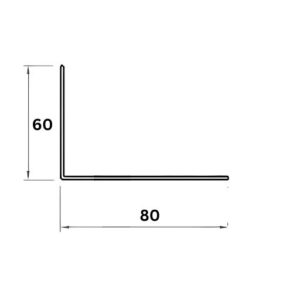 Thanh nẹp nhôm L 60x80